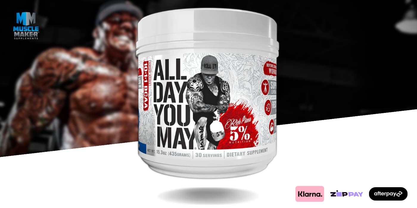 Rich Piana 5% Nutrition All Day You May BCAA EAA Banner