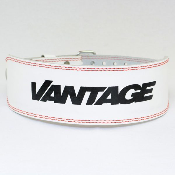 Vantage Sports Leather Weight Belt - White 2