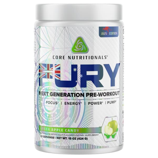 Core Nutritionals Fury Pre Workout - Green Apple Candy