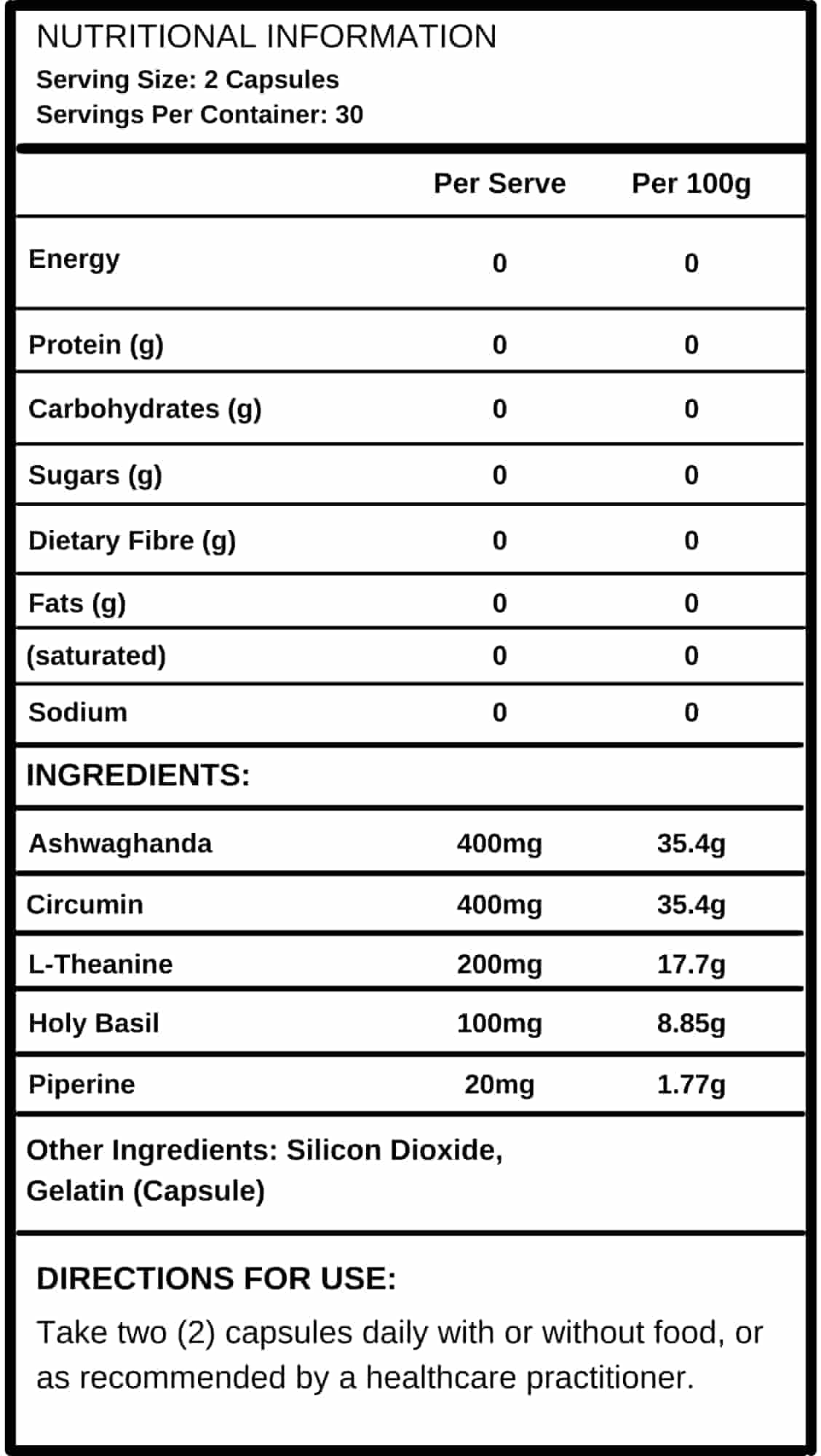 Reset Nutrition Adrenals Panel - Full