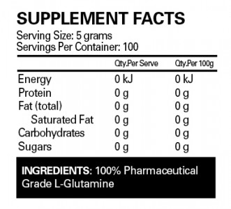 Ehplabs Glutamine - Label