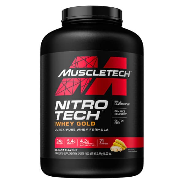 Muscletech Nitro Tech Whey Gold 5lb - banana
