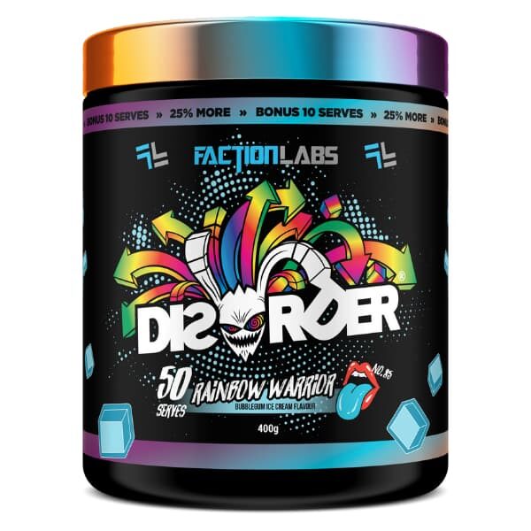 Faction Labs Disorder Pre Workout - Rainbow Warrior