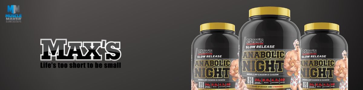 Maxs protein anabolic night banner