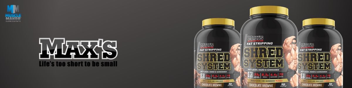 Maxs protein shred system banner