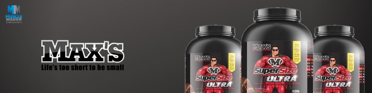Maxs protein supersize ultra banner