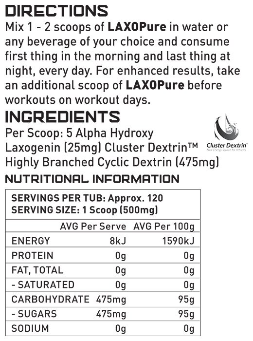 Creation Supplements Laxopure Laxogenin Nutrition