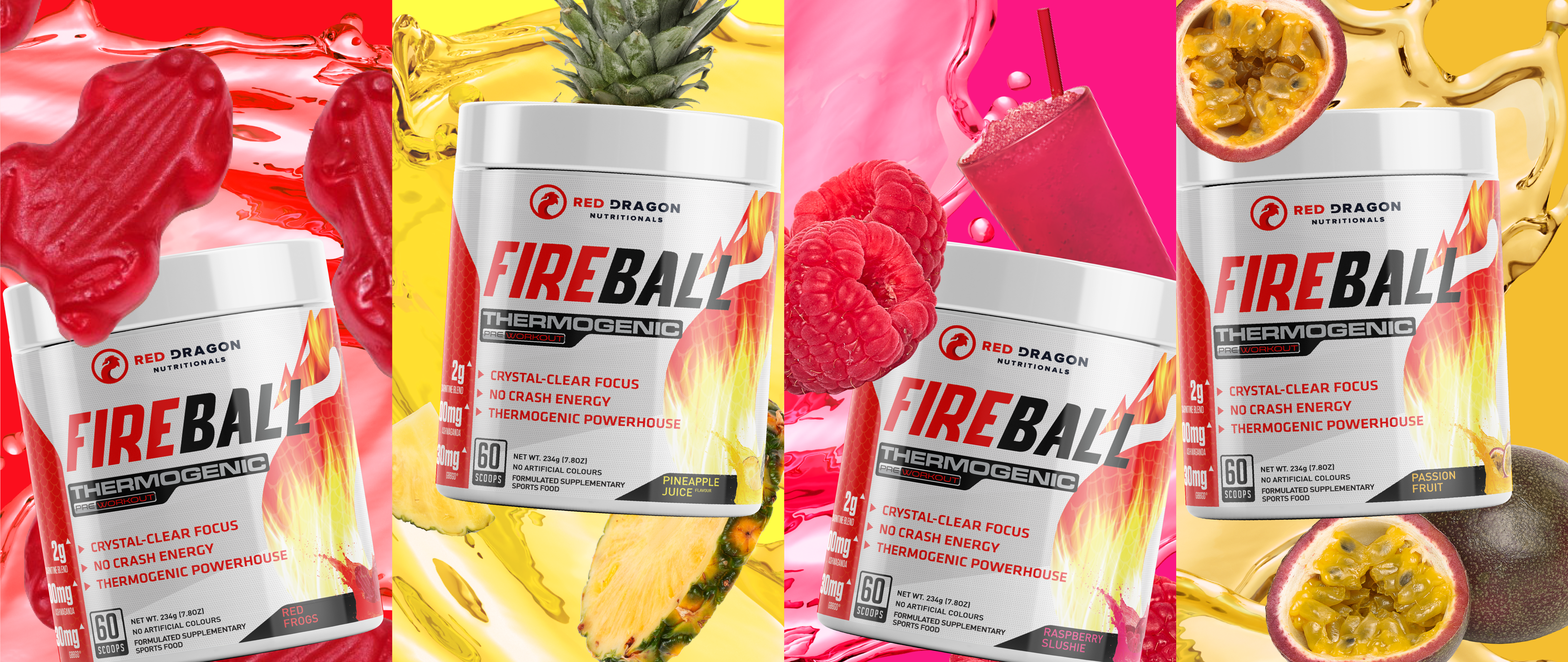Red Dragon Nutritionals Fireball fat burner homepage banner