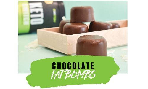 Chocolate Keto Fat Bombs Recipe Banner (1)