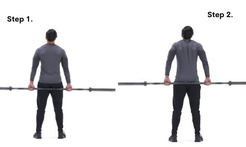 How to do Barbell Shrugs behind the back