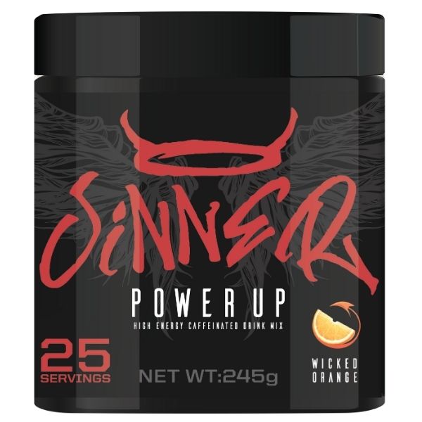 Sinner Supps Sinner Power Up pre Workout - Wicked Orange