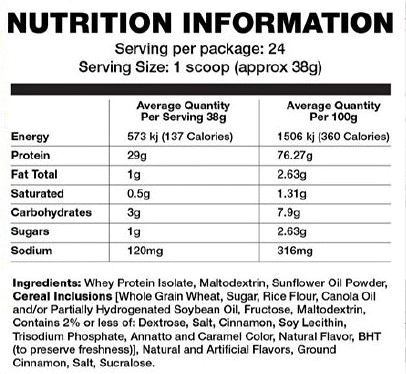 Legandary Formulations Cereal Pro Nutrition