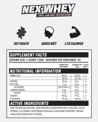 Nexus Sports Nutrition Nex-Whey Nutrition