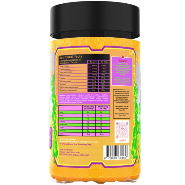 13 Lives Instahoe Capsules Nutrition Panel