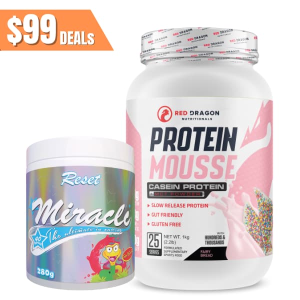 Red Dragon protein mousse + Reset Miracle stack