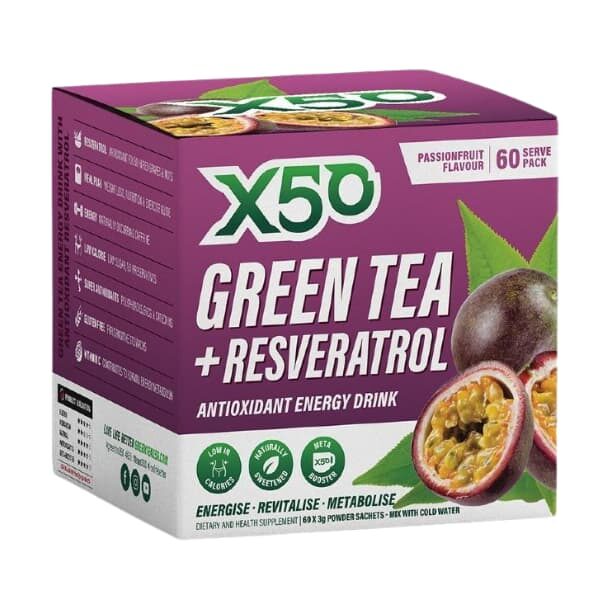 x50 lifestyle - green tea + resveratrol - passionfruit
