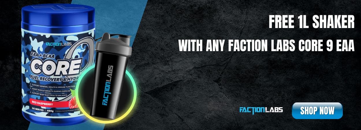 Faction Labs Core 9 EAA free 1L Shaker banner (1)