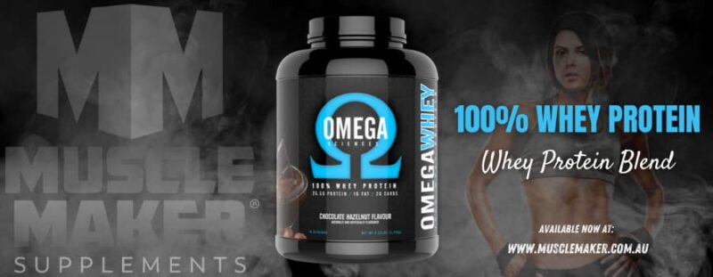 Omega Sciences 100% Whey Protein Blend banner