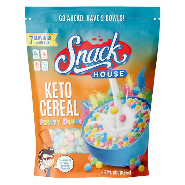 Snackhouse Foods Keto Cereal Puffs - Fruity Puffs 7 Serve