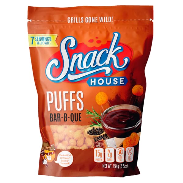 Snackhouse Foods Keto Puffs - BBQ 7 Serve