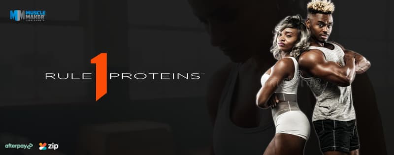 Rule 1 Proteins Supplements Logo Banner