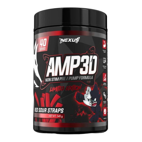 Nexus Sports Nutrition AMP3D - Red Sour Straps