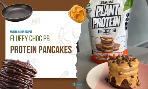 Fluffy Choc PB Protein Pancakes Recipe