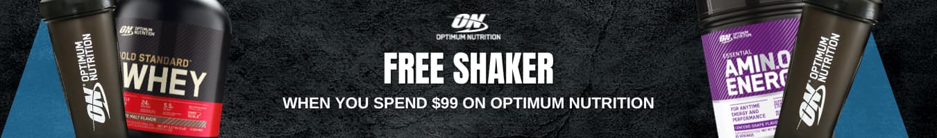 Optimum Nutrition free shaker banner