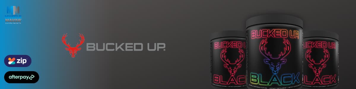 Bucked Up black Pre Workout Payment Banner