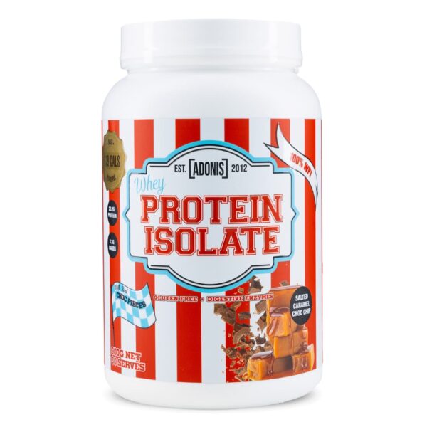 Adonis Gear Whey Protein Isolate - Salted Caramel Choc Chip