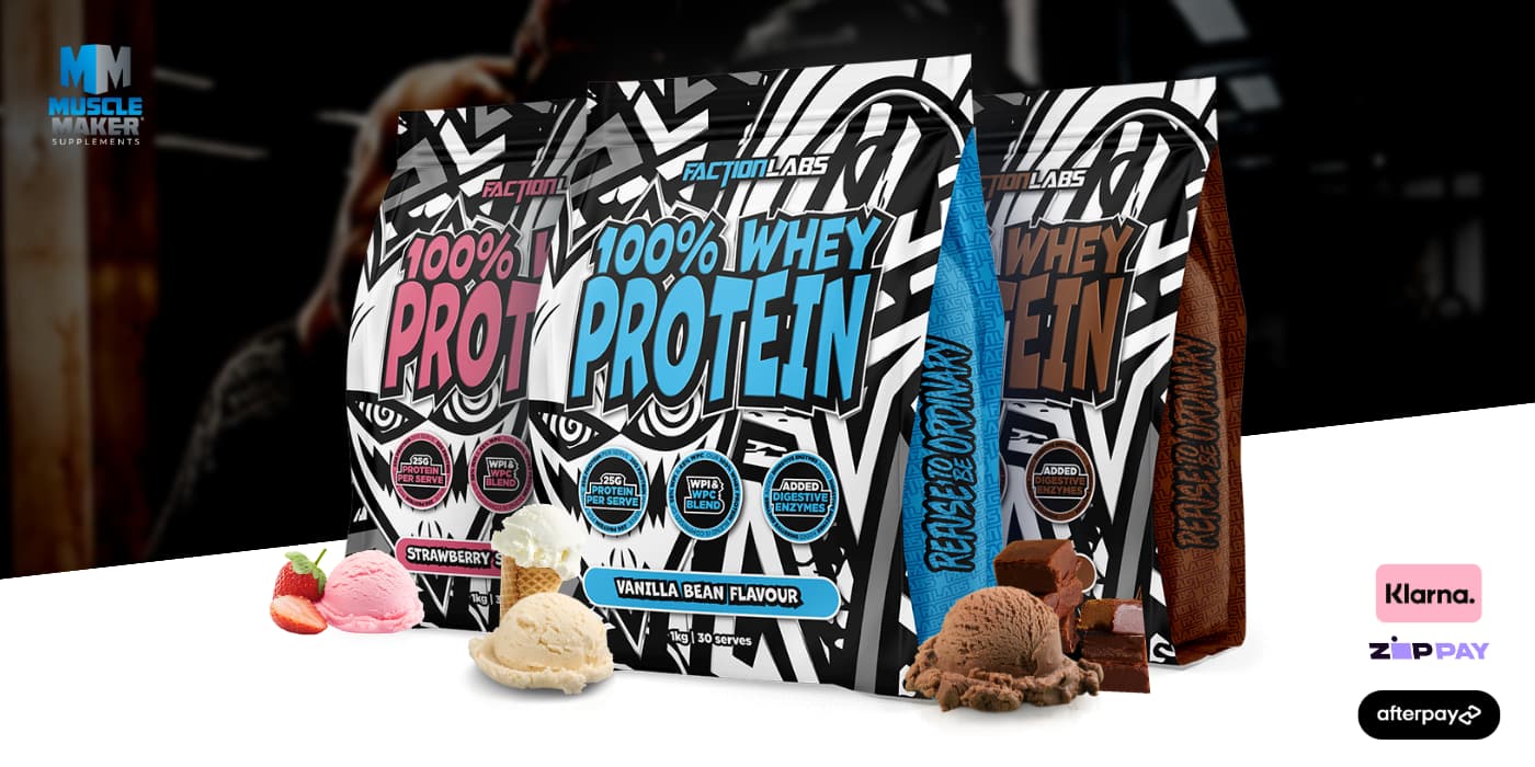 Faction Labs 100% Whey Protein Banner