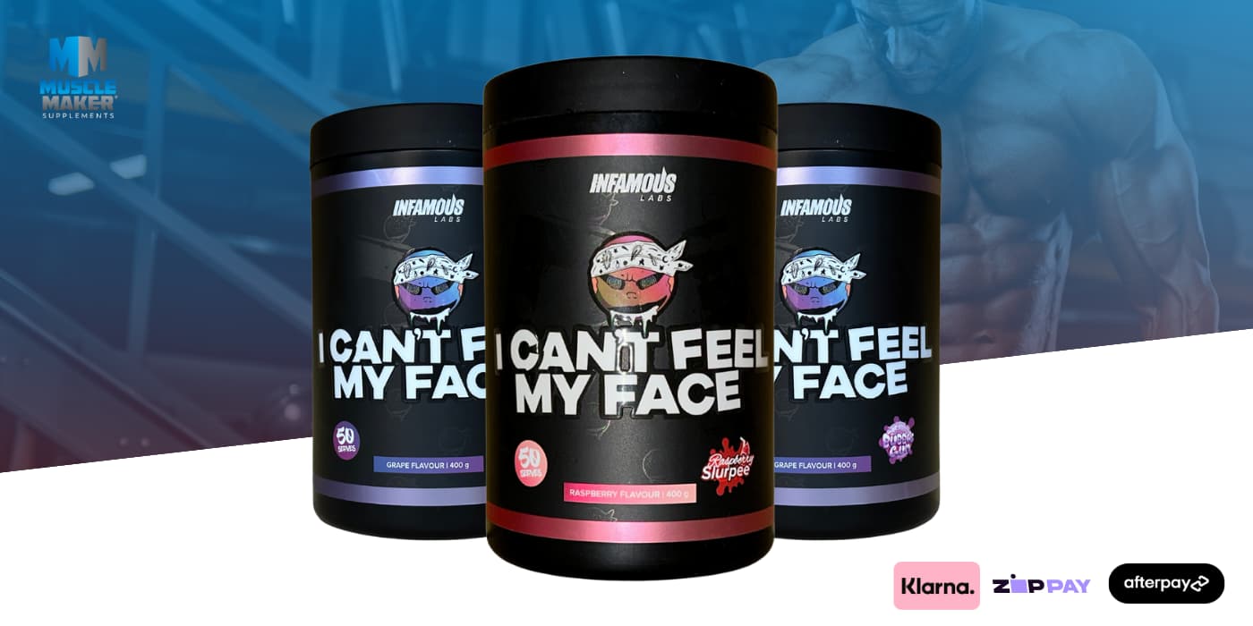 Infamous Labs I Can't Feel My Face Pre Workout Banner
