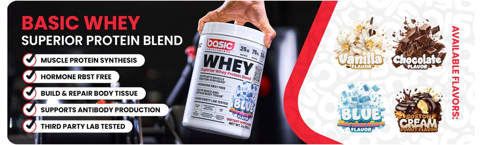 Basic Supplements Whey Protein Promo