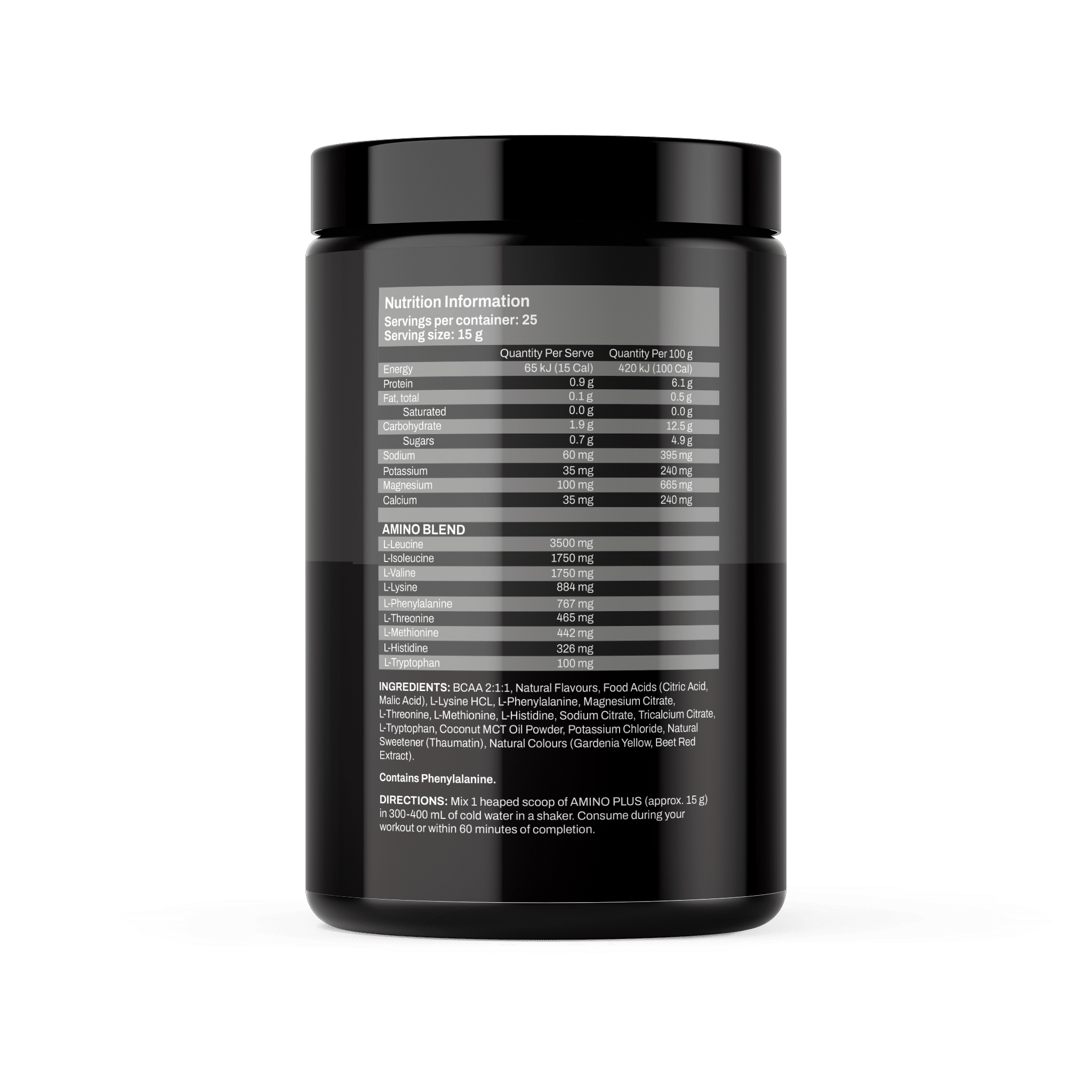 ATP Science Amino Plus Nutrition Panel